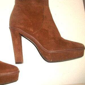 Castaner Spain Caramel-Brown-Suede High Heel Platform Boots $495